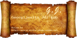Georgijevits Jákob névjegykártya
